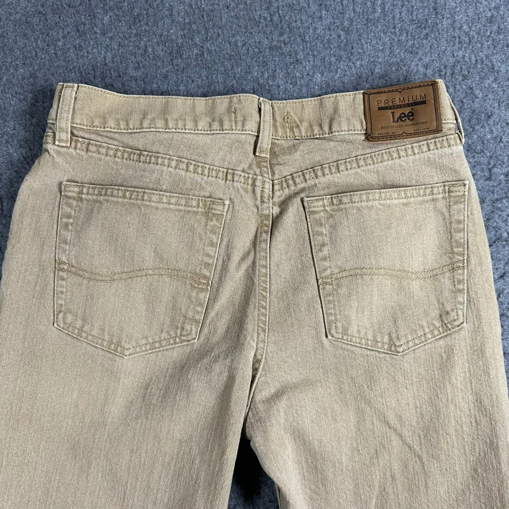 Lee Premium Select Classic Fit Straight Leg Jeans Tan‎ Khaki Mens 32x32